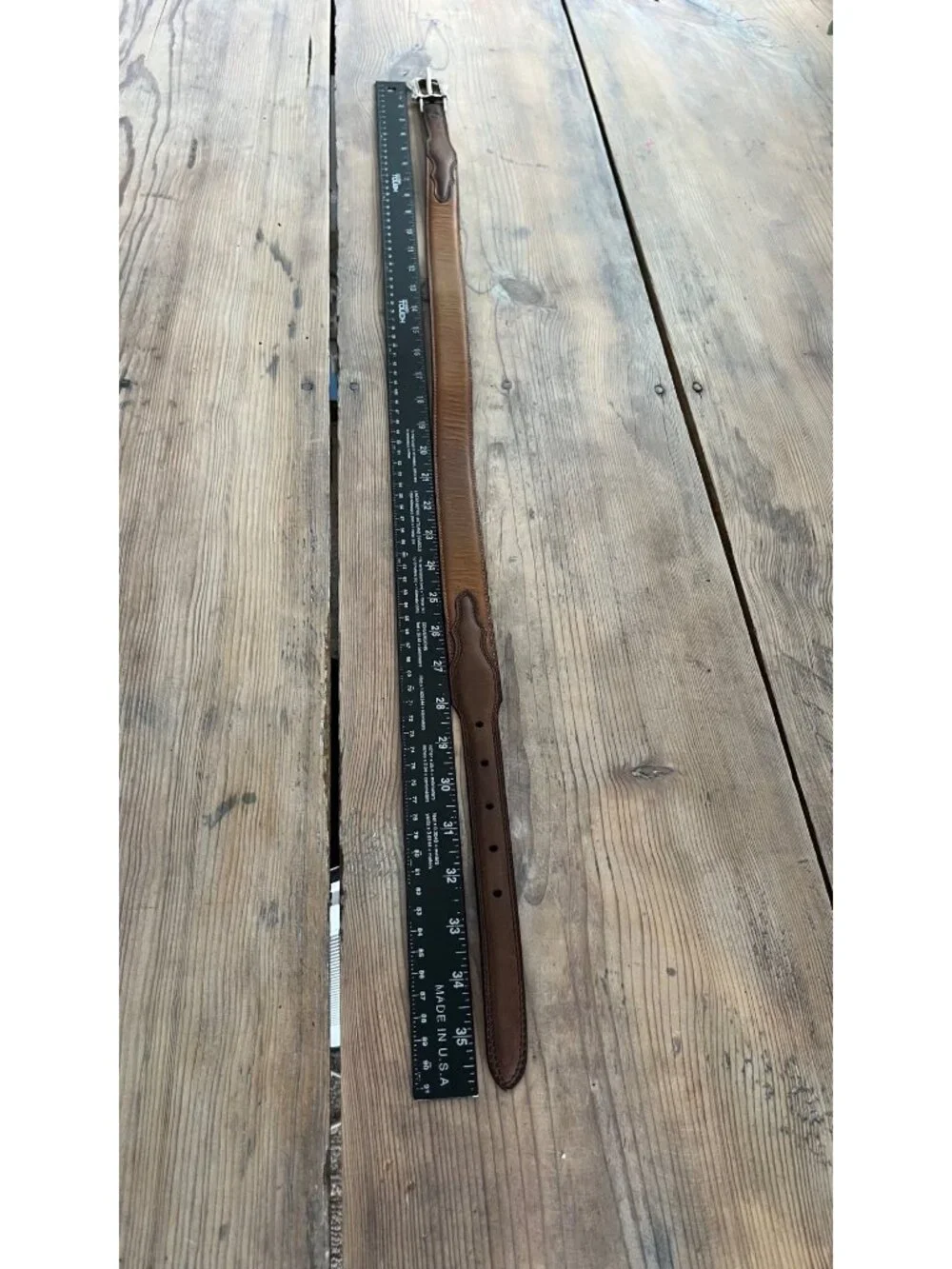 Resistol Western Brown Full Grain Leather Belt Women’s  M Silver Buckle 28”